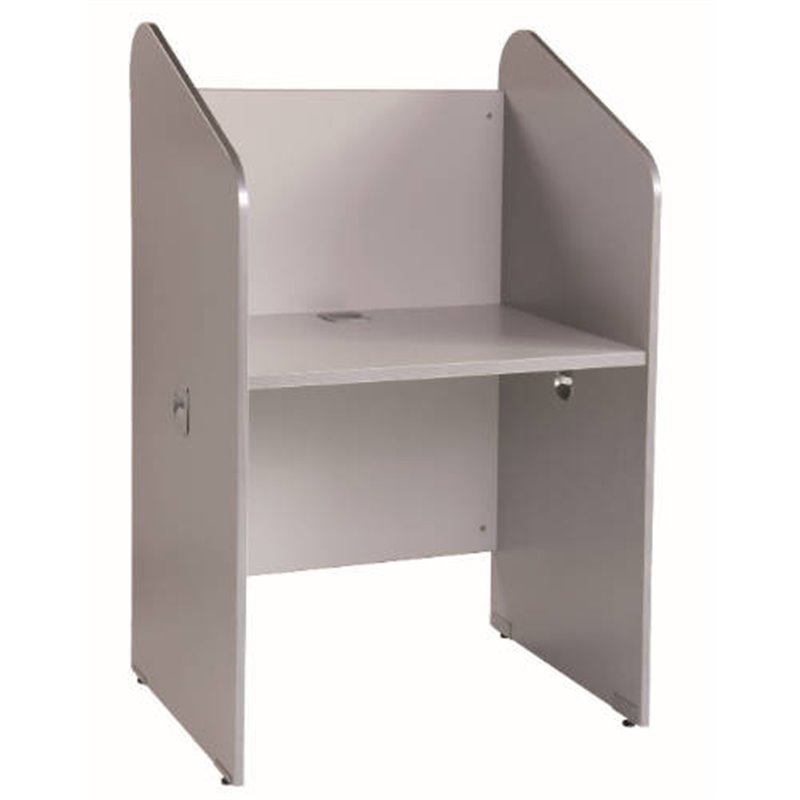 MESA CALL CENTER INDIVIDUAL ALUMINIO / GRIS. MEDIDAS 84X132X65CM ( LARGO X ALTO X PROFUNDIDAD) ROCADA 5501AN02