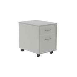 CAJONERA BUCK MOVIL 1 CAJON + CARPETERO. COLOR: ESTRUCTURA ALUMINIO / FRONTAL GRIS ROCADA 4004AB02V24