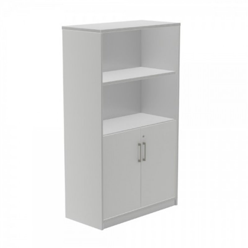 ARMARIO MEDIO CON PUERTAS BAJAS 156X90X45 ESTRUCTURA ALUMINIO/PUERTAS GRIS ROCADA 1057AN02V24