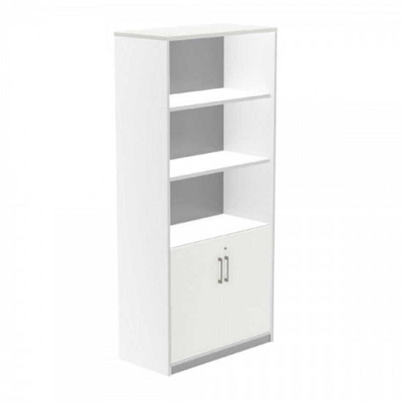 ARMARIO ALTO CON PUERTAS BAJAS 195X90X45 ESTRUCTURA BLANCA/PUERTAS BLANCO ROCADA 1103AW04V24