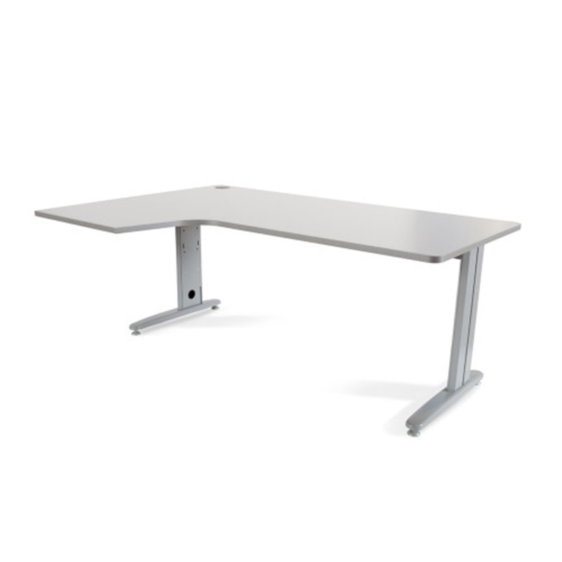 MESA DE OFICINA SERIE METAL FORMA L IZQUIERDA 180X110 GRIS / GRIS  ROCADA 2054AC02