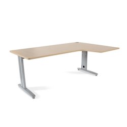 MESA DE OFICINA SERIE METAL FORMA L DERECHA 180X110 GRIS / HAYA  ROCADA 2052AC01