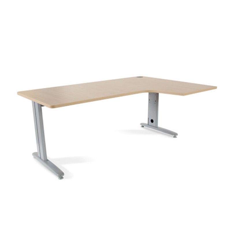 MESA DE OFICINA SERIE METAL FORMA L DERECHA 180X110 GRIS / HAYA  ROCADA 2052AC01