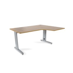 MESA DE OFICINA SERIE METAL FORMA L DERECHA 160X110 GRIS / ROBLE  ROCADA 2051AC08