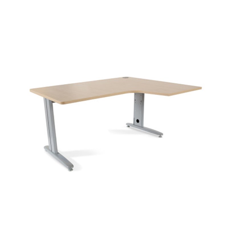 MESA DE OFICINA SERIE METAL FORMA L DERECHA 160X110 GRIS / HAYA  ROCADA 2051AC01