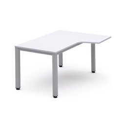 MESA DE OFICINA SERIE EXECUTIVE FORMA L DERECHA 180X110 GRIS / BLANCO ROCADA 2052AD04
