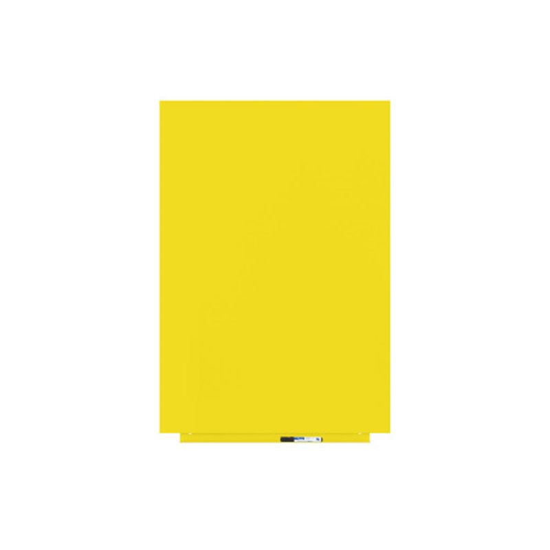 PIZARRA SIN MARCO SKINWHITEBOARD COLOR AMARILLO TRÁFICO ESCALA DE AMARILLOS. MEDIDA 75X115CM MAGNÉTICA MODULAR ROCADA 6420R-1023