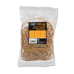 BOLSA 100 GR. GOMAS ELASTICAS Nº 20 DE 20 CM. LARGO OFFICE CLUB 320516