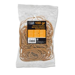 BOLSA 100 GR. GOMAS ELASTICAS Nº 10 DE 10 CM. LARGO OFFICE CLUB 320509