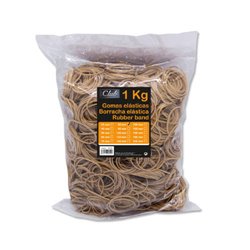 BOLSA 1 KG. GOMAS ELASTICAS Nº 80 DE 8 CM. LARGO OFFICE CLUB 300829