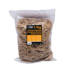 BOLSA 1 KG. GOMAS ELASTICAS Nº 200 DE 20 CM. LARGO OFFICE CLUB 320518