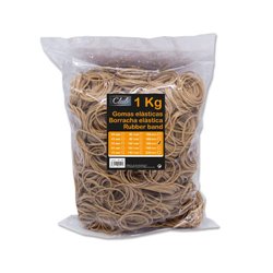 BOLSA 1 KG. GOMAS ELASTICAS Nº 180 DE 18 CM. LARGO OFFICE CLUB 320517
