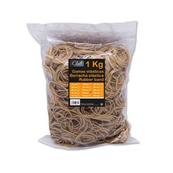 BOLSA 1 KG. GOMAS ELASTICAS Nº 120 DE 12 CM. LARGO OFFICE CLUB 300832
