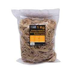 BOLSA 1 KG. GOMAS ELASTICAS Nº 100 DE 10 CM. LARGO OFFICE CLUB 300831