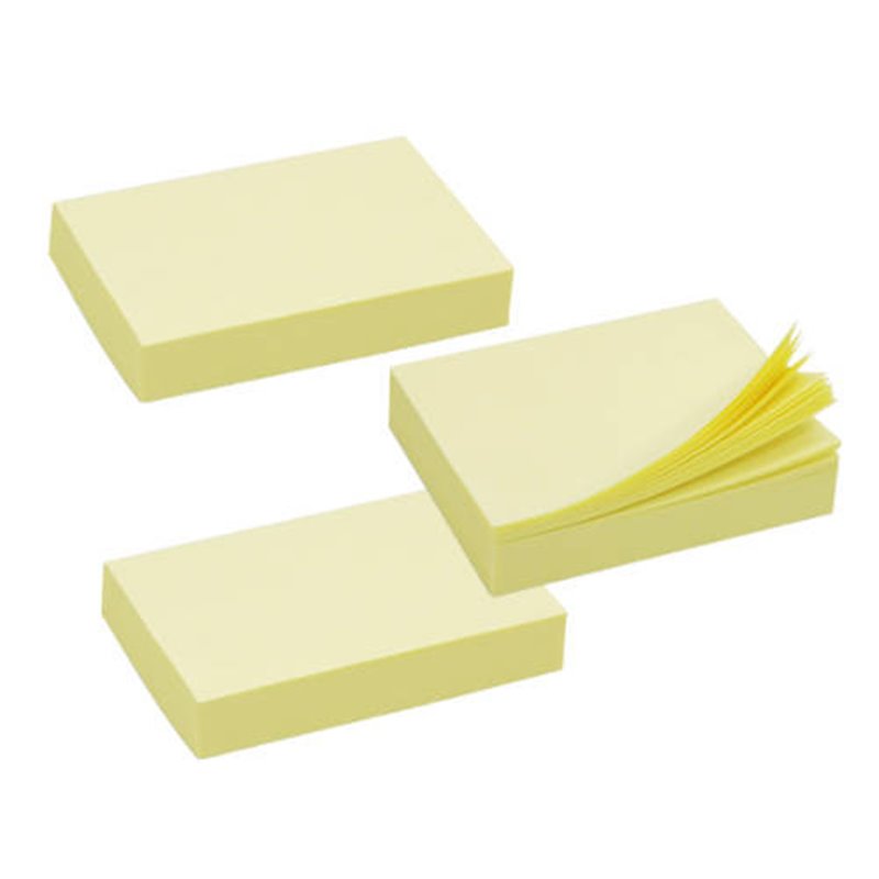 TACO NOTAS ADHESIVAS AMARILLAS 38X51 MM. 100 HOJAS BISMARK 921004
