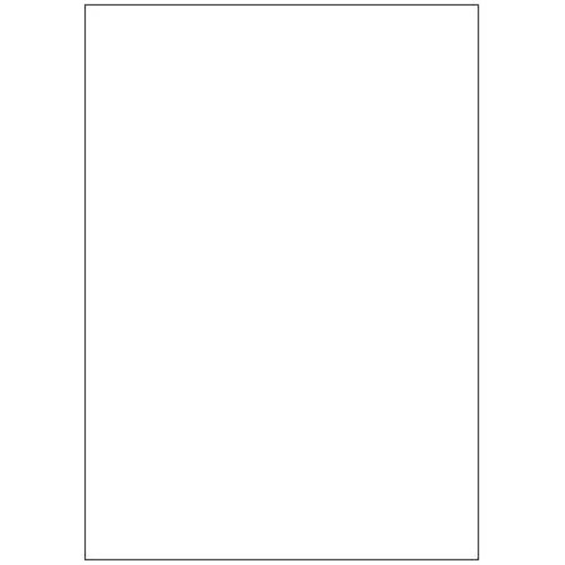 CAJA 100 HOJAS ETIQUETAS BLANCAS SIN MÁRGENES-LÁSER/INYECCIÓN DE TINTA/FOTOCOPIADORAS-210X297 MM MEGASTAR LP4MS-210297