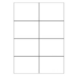 CAJA 100 HOJAS ETIQUETAS BLANCAS SIN MÁRGENES-LÁSER/INYECCIÓN DE TINTA/FOTOCOPIADORAS-105X74 MM MEGASTAR LP4MS-10574