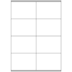 CAJA 100 HOJAS ETIQUETAS BLANCAS CON MÁRGENES-LÁSER/INYECCIÓN DE TINTA/FOTOCOPIADORAS-105X72 MM MEGASTAR LP4MS-10572