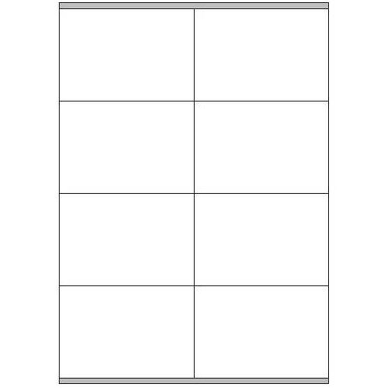 CAJA 100 HOJAS ETIQUETAS BLANCAS CON MÁRGENES-LÁSER/INYECCIÓN DE TINTA/FOTOCOPIADORAS-105X72 MM MEGASTAR LP4MS-10572