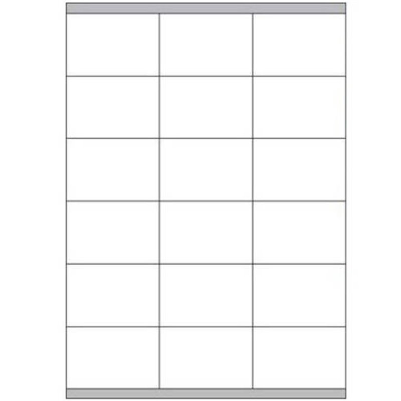 CAJA 100 HOJAS ETIQUETAS BLANCAS CON MÁRGENES-LÁSER/INYECCIÓN DE TINTA/FOTOCOPIADORAS-70X48 MM MEGASTAR LP4MS-7048