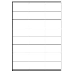 CAJA 100 HOJAS ETIQUETAS BLANCAS CON MÁRGENES-LÁSER/INYECCIÓN DE TINTA/FOTOCOPIADORAS-70X36 MM MEGASTAR LP4MS-7036