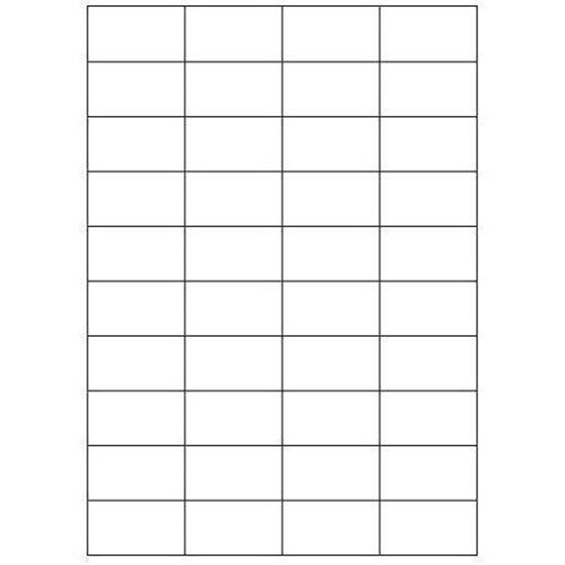 CAJA 100 HOJAS ETIQUETAS BLANCAS SIN MÁRGENES-LÁSER/INYECCIÓN DE TINTA/FOTOCOPIADORAS-52X30 MM MEGASTAR LP4MS-5230