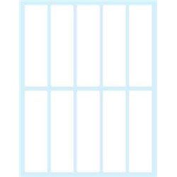 PAQUETE 10 HOJAS ETIQUETAS BLANCAS EN SOBRE-75X21 MM TICO E-7521