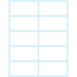 PAQUETE 10 HOJAS ETIQUETAS BLANCAS EN SOBRE-58X28 MM TICO E-5828