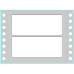 CAJA 500 HOJAS ETIQUETAS BLANCAS EN MÓDULO CONTINUO-UNA COLUMNA-89X36,2 MM TICO TAB1-0893