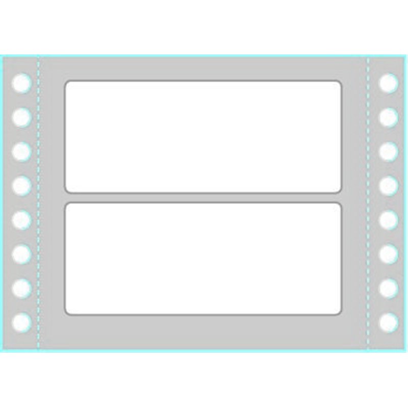 CAJA 500 HOJAS ETIQUETAS BLANCAS EN MÓDULO CONTINUO-UNA COLUMNA-89X36,2 MM TICO TAB1-0893