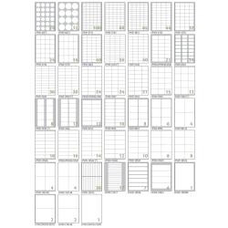 CAJA 100 HOJAS ETIQUETAS BLANCAS SIN MÁRGENES-LÁSER/LÁSER DE COLOR/INYECCIÓN DE TINTA/FOTOCOPIADORAS-105X74 MM TICO LP4W-10574