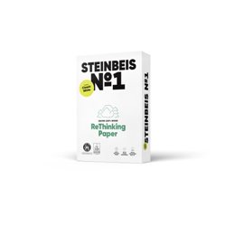 PAQUETE 500H PAPEL RECICLADO 80GR A3 CLASSIC WHITE Nº1 ISO70 STEINBEIS 40002077