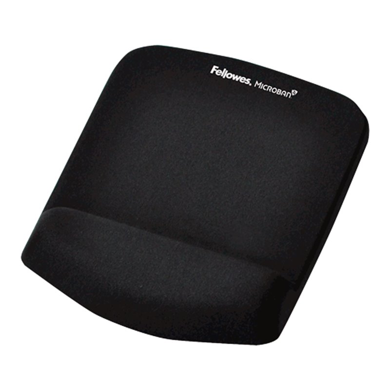 ALFOMBRILLA CON REPOSAMUÑECAS RATON PLUSHTOUCH NEGRO FELLOWES 9252003