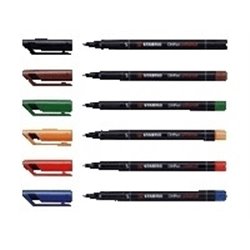 ESTUCHE 6 MARCADORES PERMANENTE P.SUPERFINA SURTIDO OHPEN UNIVERSAL 0,4MM. STABILO 841/6