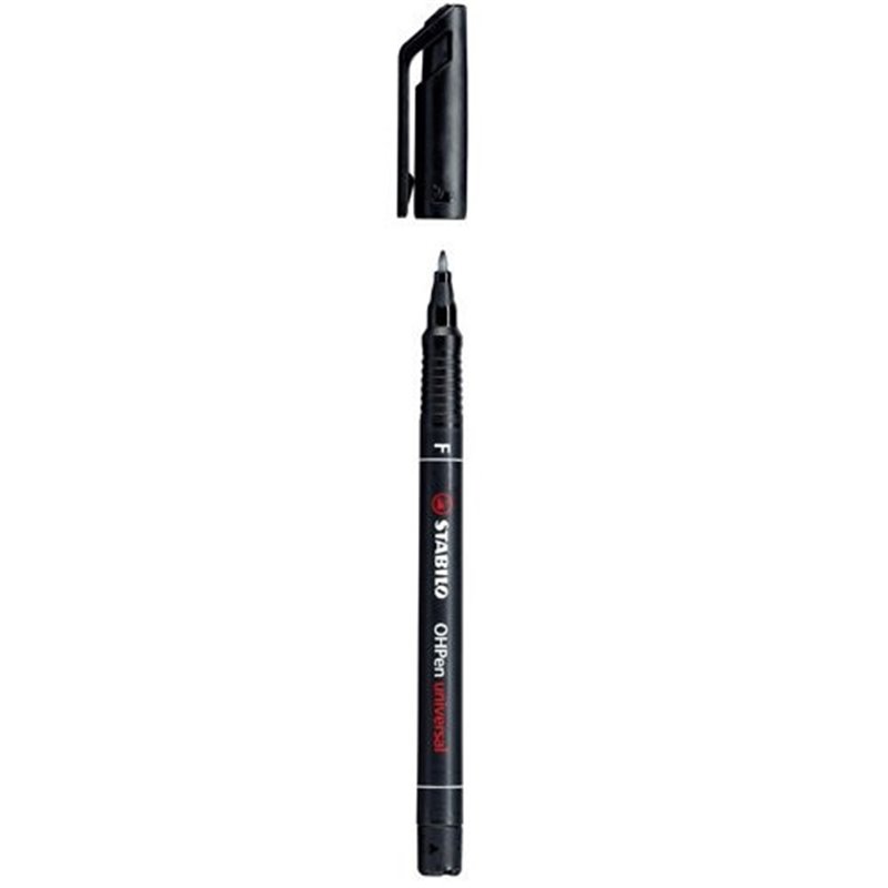 MARCADOR PERMANENTE PUNTA FINA OHPEN UNIVERSAL 0,7MM. NEGRO STABILO 842/46