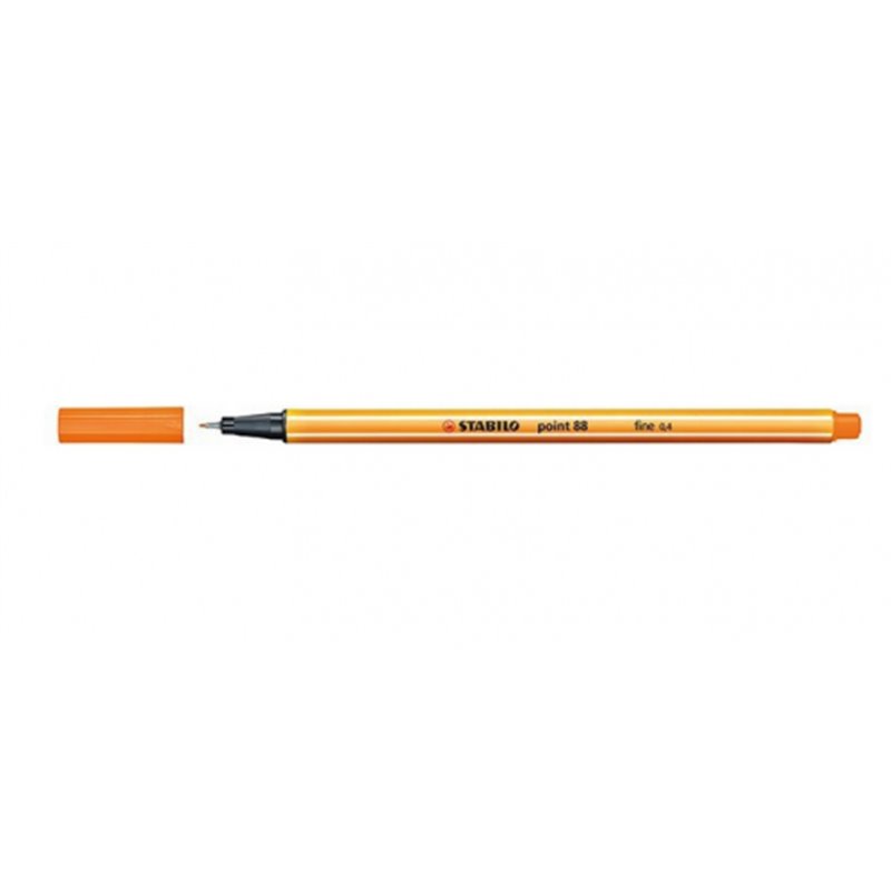 ROTULADOR PUNTA FINA POINT 88 0.4MM NARANJA STABILO 88/54