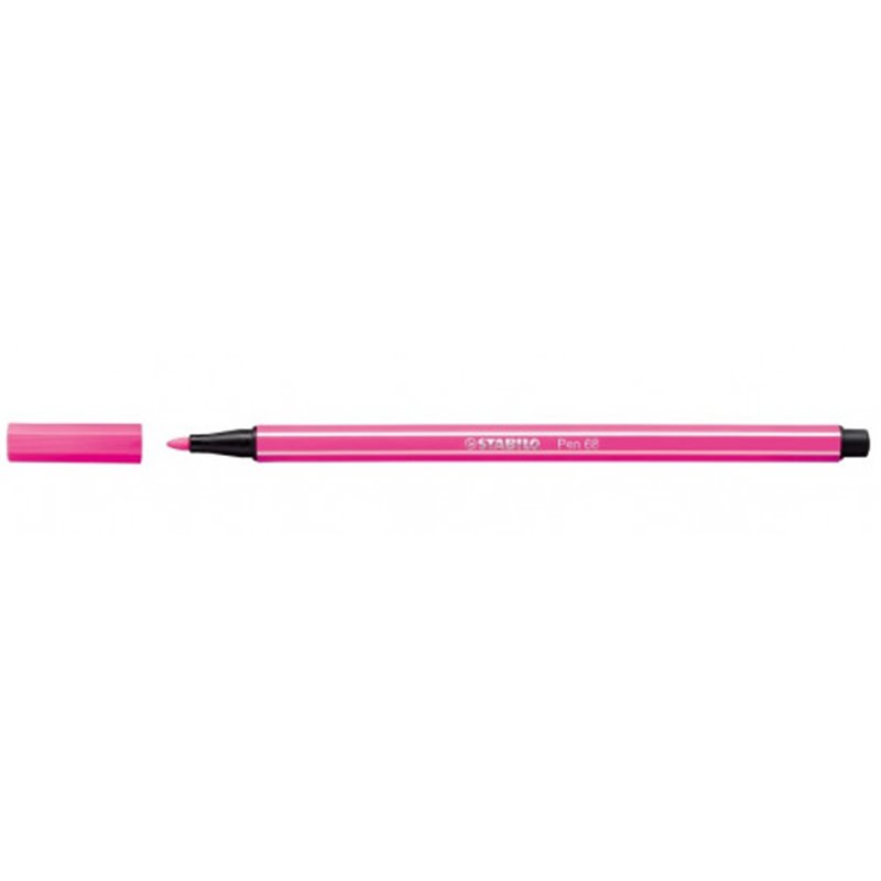 ROTULADOR PUNTA FIBRA MEDIA 1MM. PEN 68 ROSA NEON STABILO 68/056