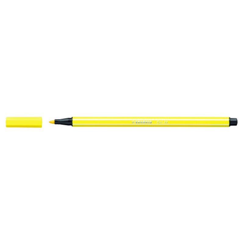 ROTULADOR PUNTA FIBRA MEDIA 1MM. PEN 68 AMARILLO NEON STABILO 68/024
