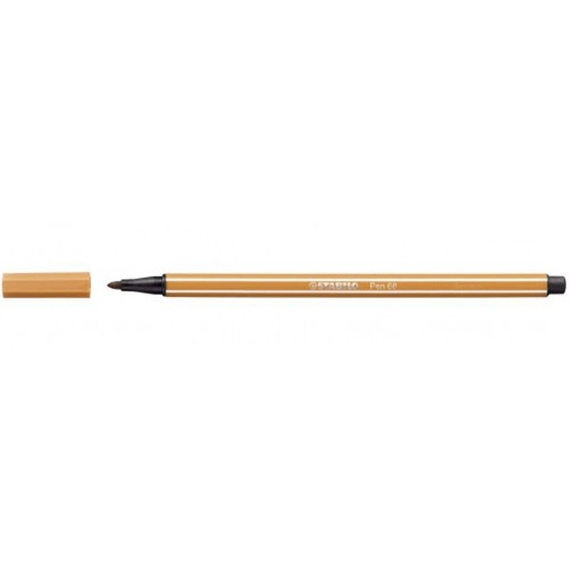 ROTULADOR PUNTA FIBRA MEDIA 1MM. PEN 68 OCRE OSCURO STABILO 68/89