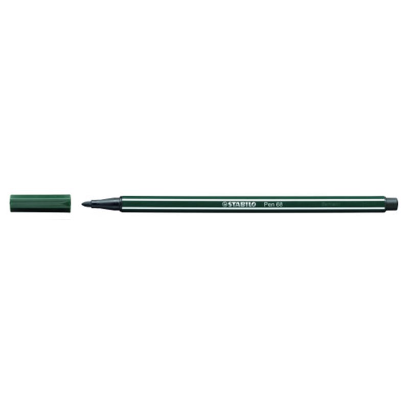 ROTULADOR PUNTA FIBRA MEDIA 1MM. PEN 68 VERDE TIERRA STABILO 68/63