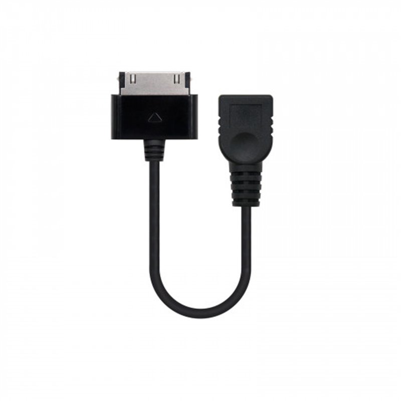 Nanocable 10.10.4000 cable de teléfono móvil Negro USB A Samsung 30-pin 0,15 m