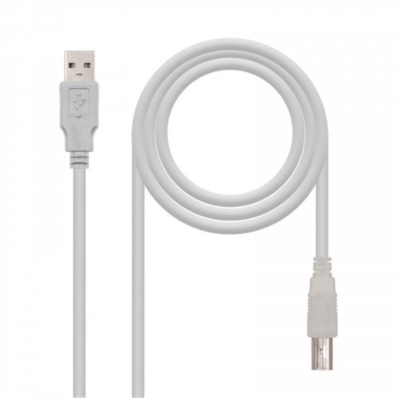 Nanocable CABLE USB 2.0 IMPRESORA, TIPO A/M-B/M, BEIGE, 3.0 M