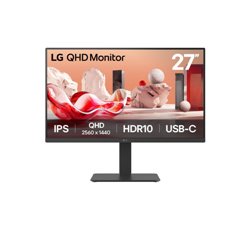 MONITOR LG, 27 PULGADAS, 27BA65QB, 68,6 CM, 2560 X 1440 PIXELES, WIDE QUAD HD, LED, 5 MS, NEGRO
