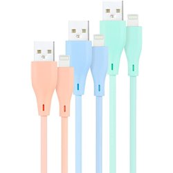 NANOCABLE 3 CABLES LIGHTNING A USB 2.0, LIGHTNING/M-USB A/M,