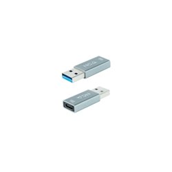 Nanocable Adaptador USB-A 3.1 GEN2 a USB-C, USB-A/M-USB-C/H, Gris