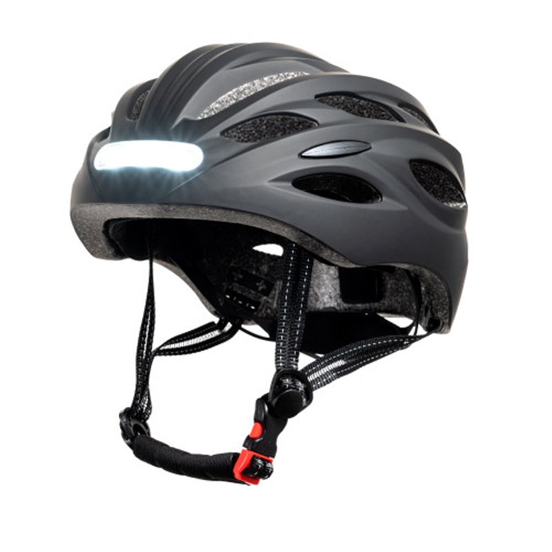 YOUIN CASCO MTB CON LUCES DELANTERA Y TRASTERA – L NEGRO