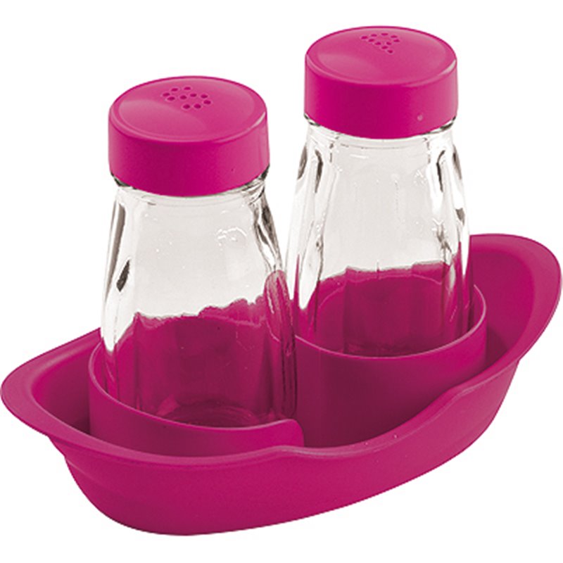 SET SALERO-PIMENTERO VIDRIO SURTIDO COLORES