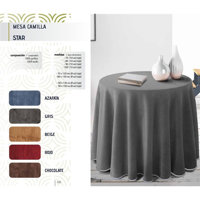 FALDA MESA CAMILLA STAR CONVENCIONAL REDONDA