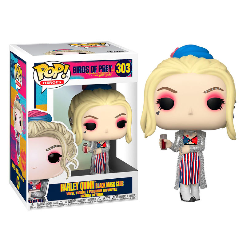 FUNKO POP HEROES! HARLEY QUINN 303 - BLACK MASK CLUB