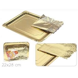 BANDEJA CARTON RECTANGULAR C/BLONDA